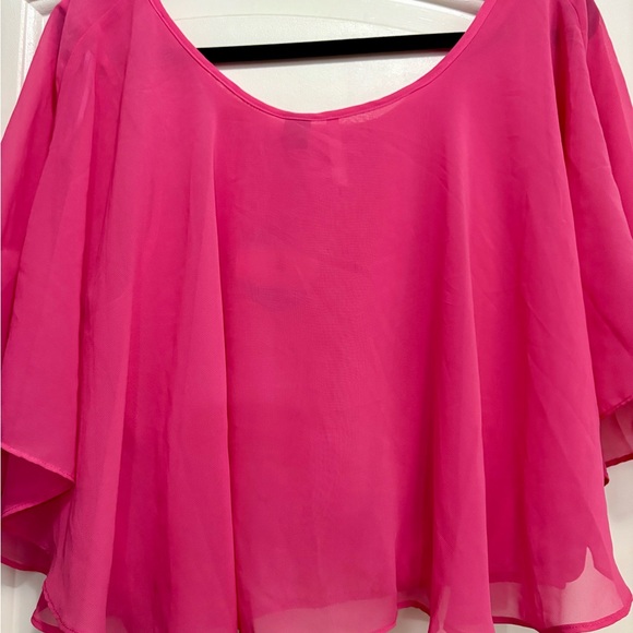 Pink Chiffon Women's Top - Picture 5 of 5